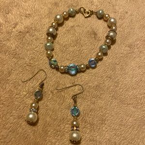 Vintage Jewelry Set - Bracelet and Earrings